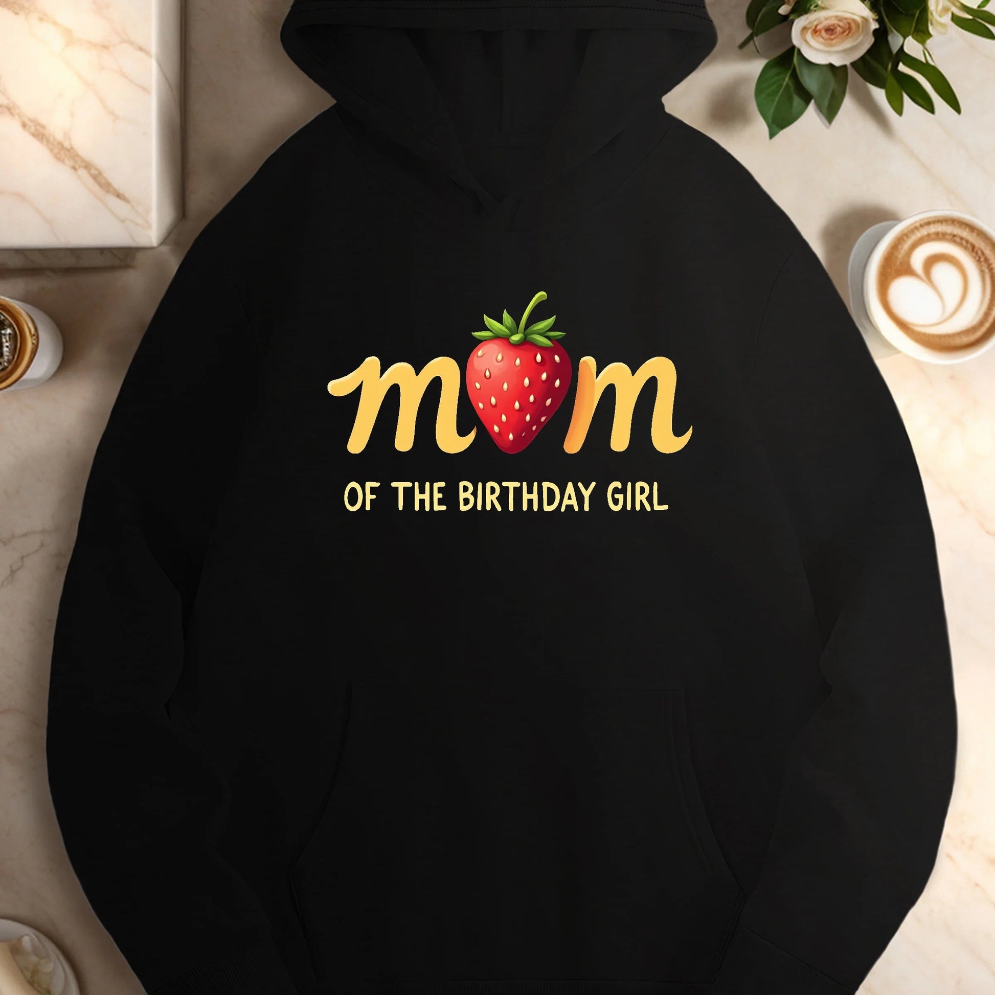 mom with strawberry o  women's casual hoodies Good Vibrations