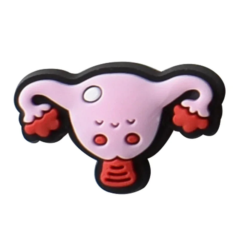 Shoe Charms for Crocs Accessories Organ Medical Care Shoes Charm for Croc Decorations Pins Men Accessory Jeans Woman Clogs Clips Good Vibrations