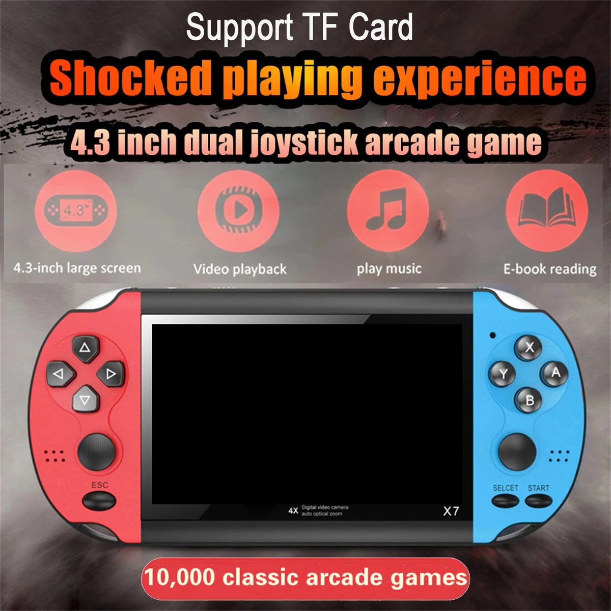 Retro Video Game Console Portable Handheld Gaming Videogame Machine Mini Arcade Player Emulator Smart Gamepad Portatil Retrogame Good Vibrations