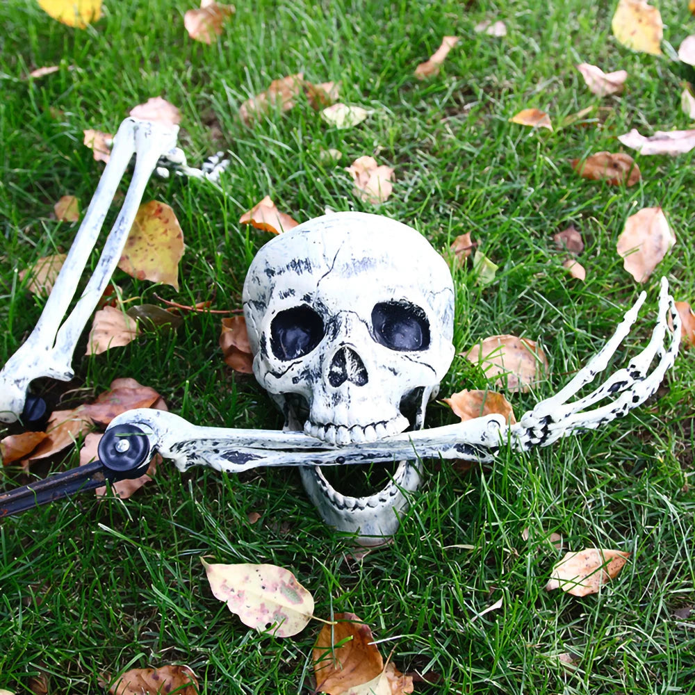 Halloween Skeleton Decoration Halloween Horror Buried Alive Skeleton Skull Garden Yard Lawn Decor For Party Creepy Props Good Vibrations