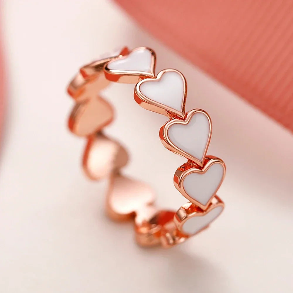 2026 Aesthetic Enamel Flower Finger Ring for Women Wedding Party New 2026  Silver Color Luxury Cubic Zirconia Jewelry Gift Good Vibrations
