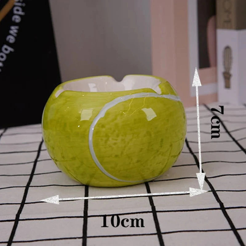 Home decoration,Ashtray,desk accessories,smoking accessoiries,Basketball, football, tennis, golf ball shaped ceramic ashtray Good Vibrations Adult Super Store