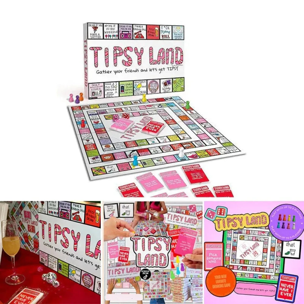 Party Gift of Tipsy Land Party Board Games Fun Drinking Games for Friends Good Vibrations