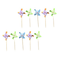 36pcs Cake Toppers Paper Picks Cupcake Premium Cake Picks Decor Birthday Party Supplies Creative Pinwheel Shape Safe Good Vibrations
