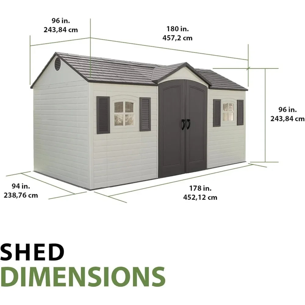 Customizable 6446 Outdoor Storage Shed, 8 X 15 Foot, Desert Sand Good Vibrations