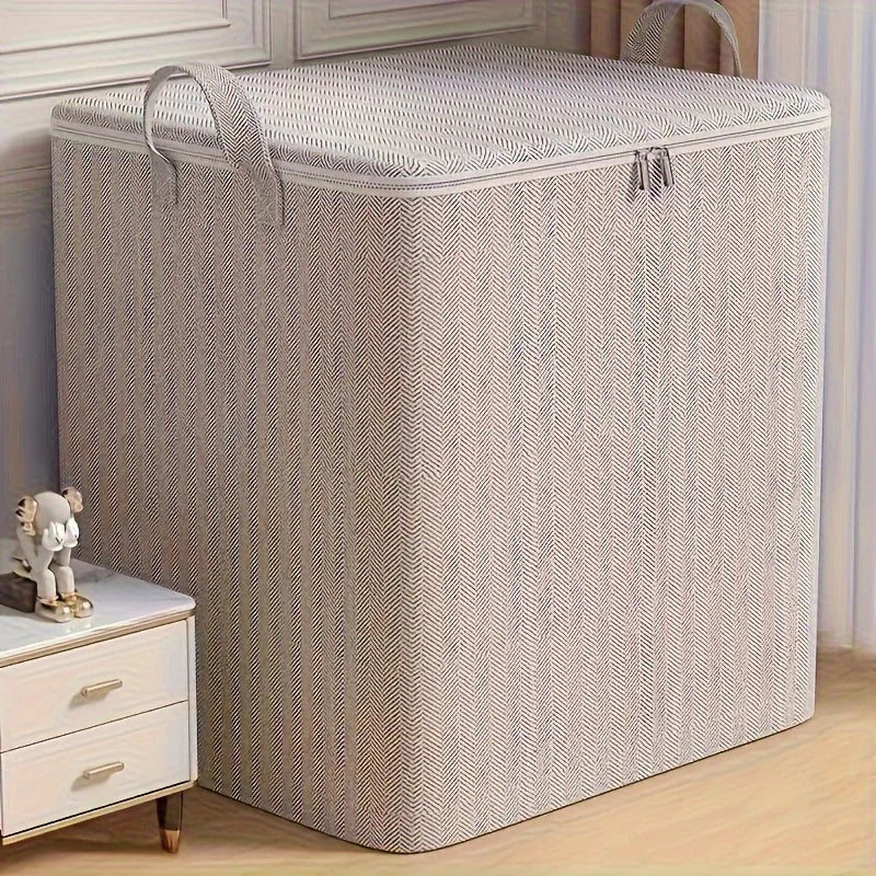 Extra Large Storage Box with Lid Modern Space Saving Design Durable for Clothes Bedding Home Organization Wardrobe Moving Good Vibrations