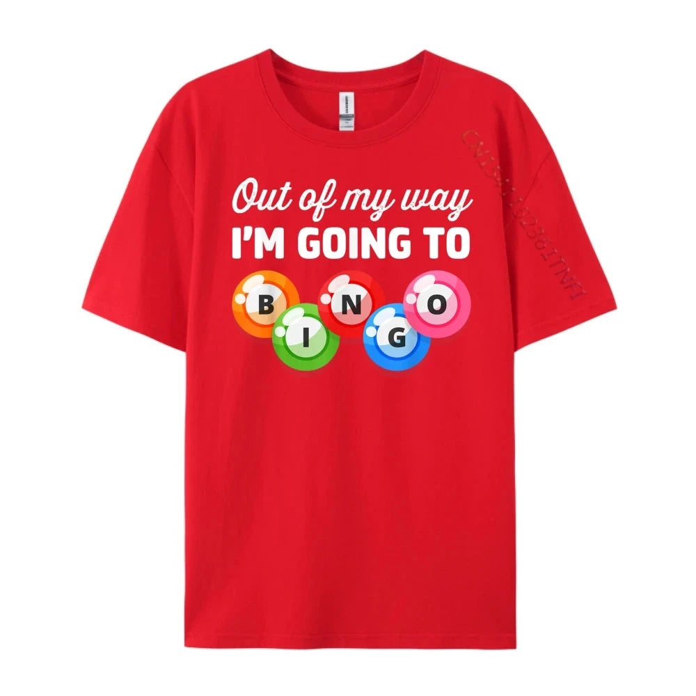 Out Of My Way I M Going Bingo Player T Shirts For Men Adult Men's Shirts Gothic Style Good Vibrations