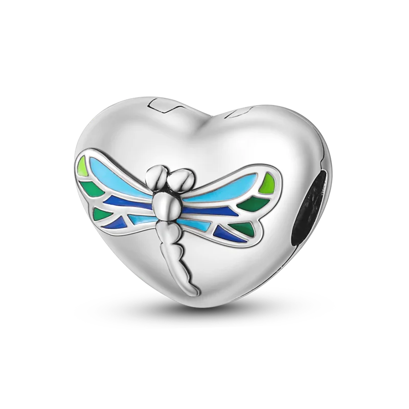 Heart Shape 925 Sterling Silver Family Lover Affection Pendant Charm Beads Fit Original Bangle Bracelet DIY Jewelry For Women Good Vibrations