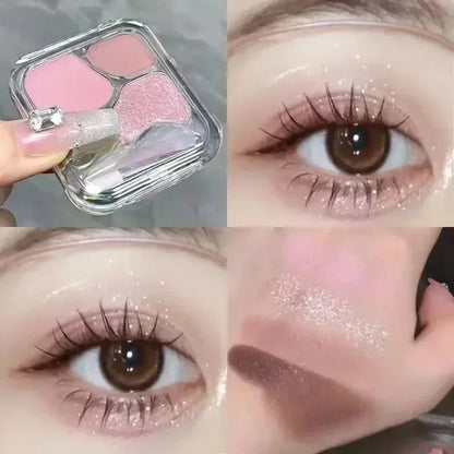 4Color Eyeshadow Palette Blush Eyeliner Eyeshadow Highlight Contour Palette Eyes Makeup Cute Beauty Cosmetics Good Vibrations