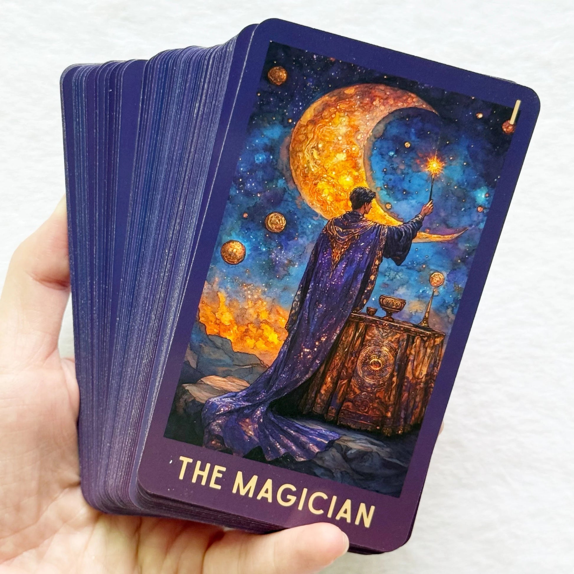 Celestial Tarot Deck, 78 English Tarot Cards with Guidebook, Beginner To Experienced, Wisdom of Traditional Tarot, 12x7cm Good Vibrations