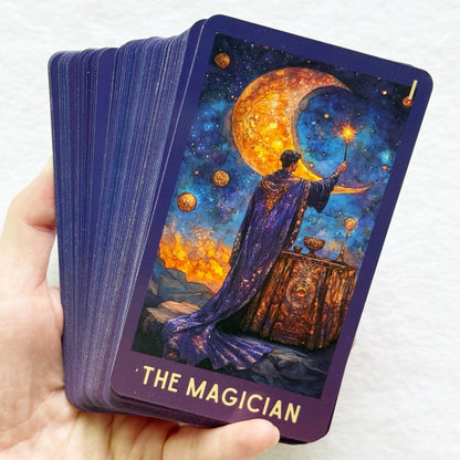 Celestial Tarot Deck, 78 English Tarot Cards with Guidebook, Beginner To Experienced, Wisdom of Traditional Tarot, 12x7cm Good Vibrations
