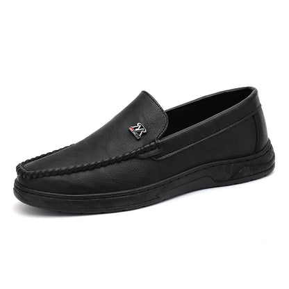 High Quality Breathable Formal Mens Dress Shoes Italian Mens Loafers Luxury Brand Leather Men Casual Shoes Slip-on Driving Shoes Good Vibrations