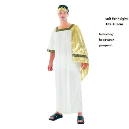 Greek Roman Costume Grecian Goddess Cosplay Clothing Family Party Decor   Decorative Props Boys Girls Child  Halloween Good Vibrations