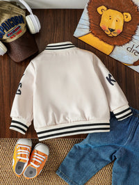 Baby Boys 2025 New Spring Autumn Baby Girls Boys Clothes Cartoon Letter Jacket Fashion Sports Costume Infant Sportswear For 1-3Y Good Vibrations