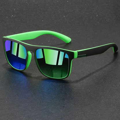 Fashion Vintage Square Sunglasses Men Women Fishing Driving Man Luxury Brand Designer Sun Glasses Anti-Glare Retro Eyewear UV400 Good Vibrations