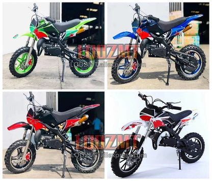49CC 50CC 4-Stroke ATV OFF-road Gasoline Motorcycle Racing MOTO Dirt Bike Motorbike For Adult Children Boy Girl Child Men Women Good Vibrations