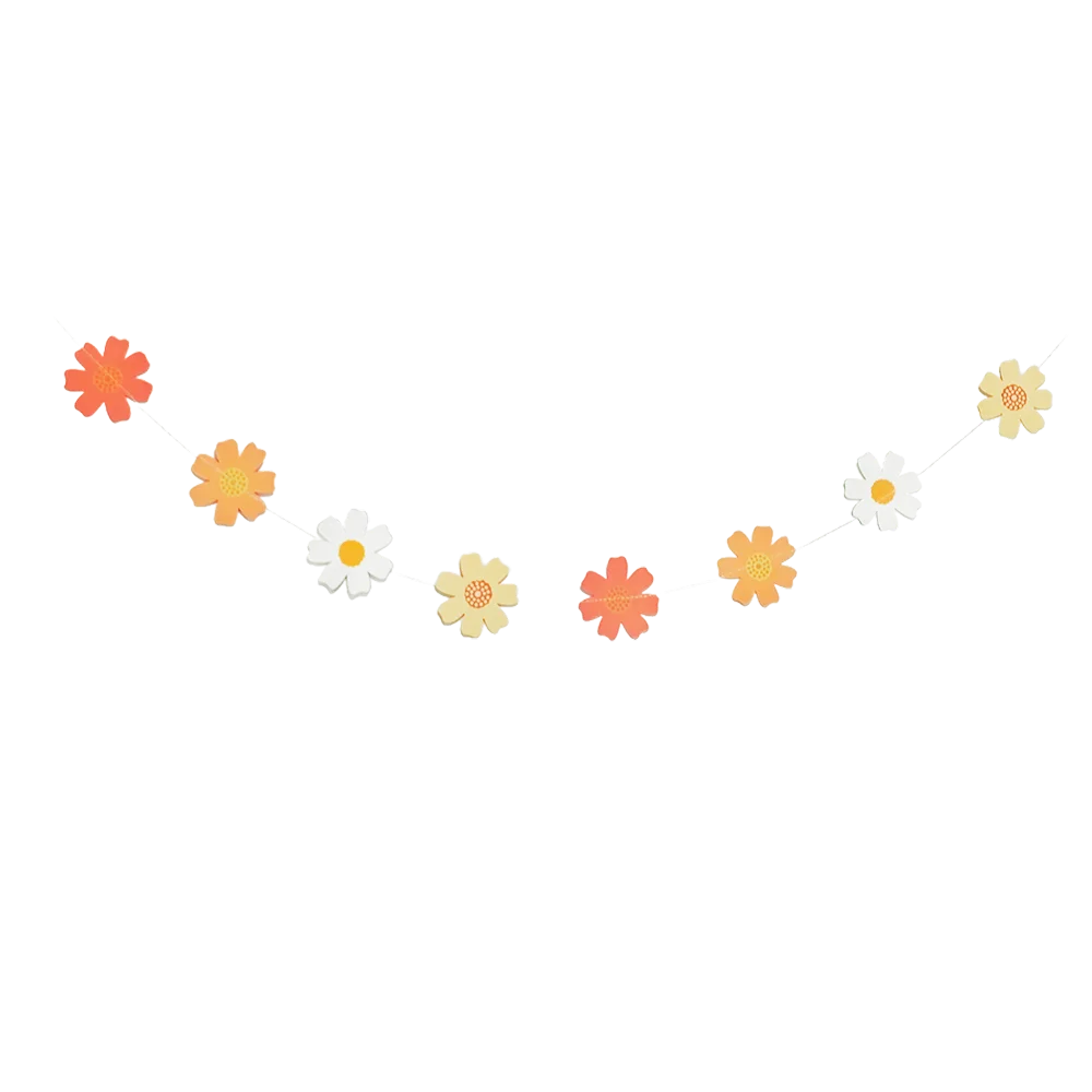 Pink Daisy Theme Disposable Tableware Flower Plate Napkin Straws Banner Birthday Party Baby Shower Wedding Decorations Supplies Good Vibrations