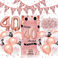30th 40th 50th Birthday Decorations Women 30th Birthday Balloon Rose Gold Happy Birthday Banner 40th Happy Birthday Balloon Good Vibrations