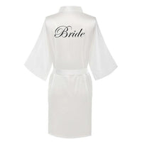 Satin Silk bride robe Wedding Robe Bridesmaid Bride Dressing Gown bridesmaid robes SP002 Good Vibrations