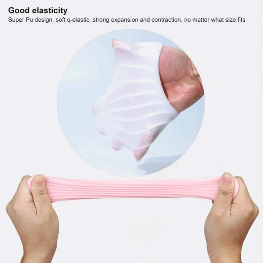 Soft and stretchable male masturbator cup with realistic design, showing strong elasticity for a custom fit.