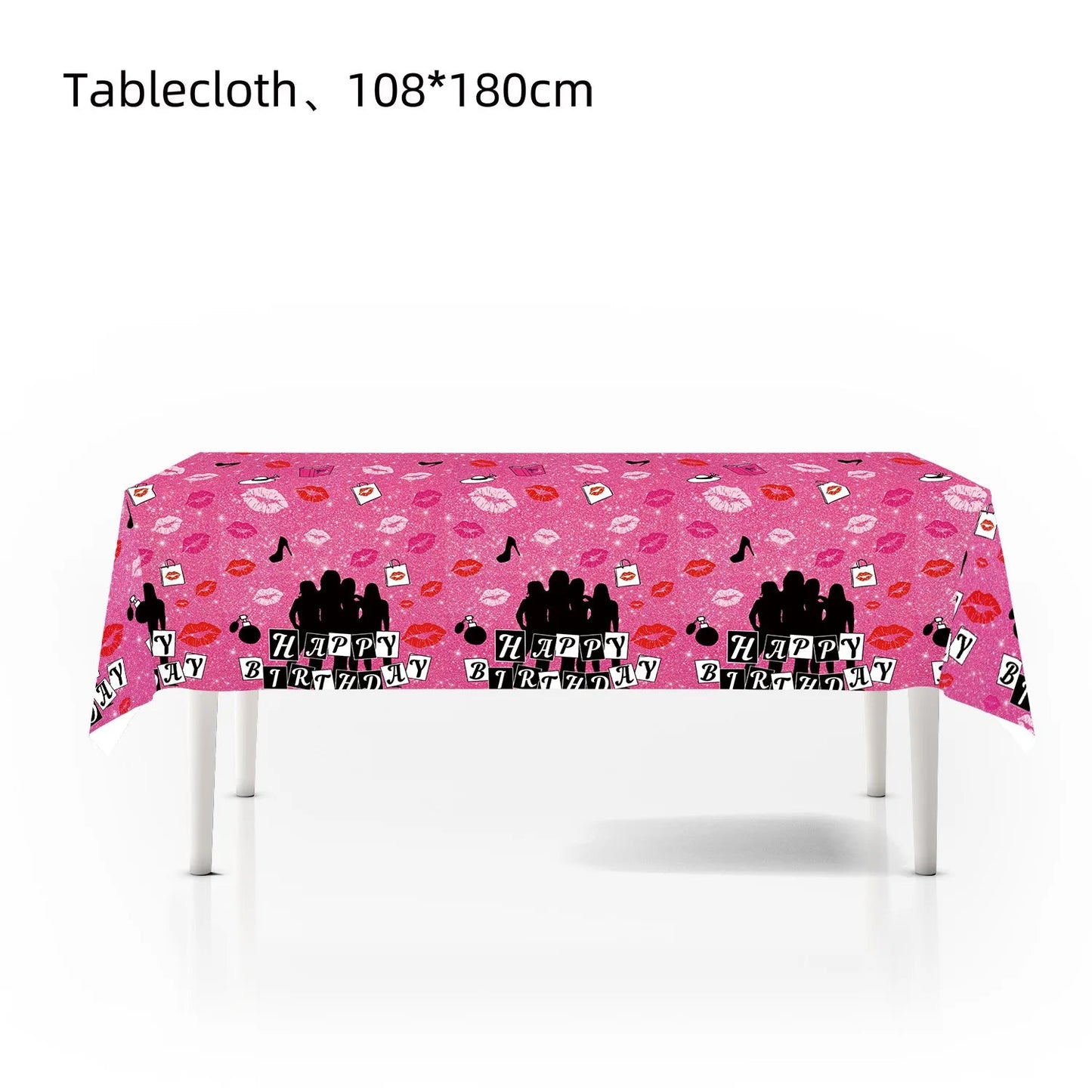 Mean Girls Party Decorations Tableware Paper Cups Plates Napkins Backdrop Tablecloths for girls Birthday Party Supplies Good Vibrations