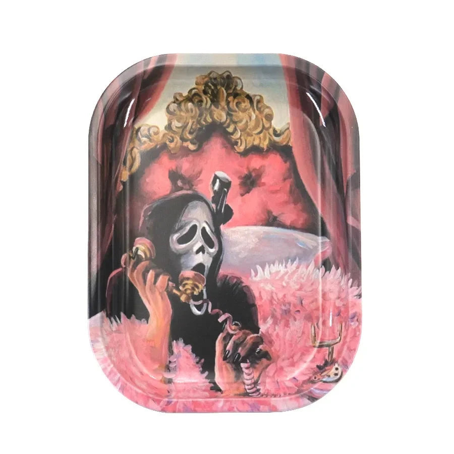 Rolling Tray Smoking Grinder Accessories Cigar Hand Roll Tinplate Tray Ashtray Home Party Gifts for Men Women Good Vibrations Adult Super Store