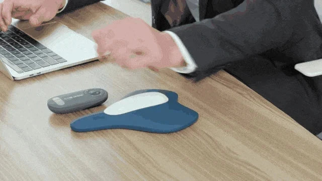 Bicycle seat look-alike massager for men and women on office desk.