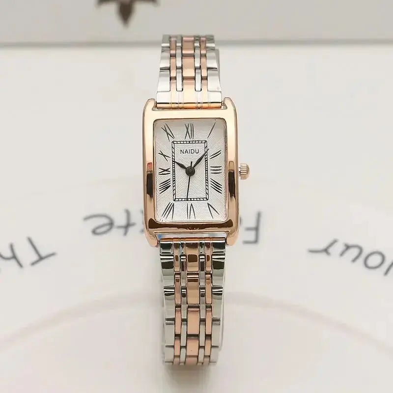 Watches for Women Rectangular Roman Scale Ladies Steel Strap Watch Fashion Trend Thin Strap Quartz Wristwatches Relogio Feminino Good Vibrations