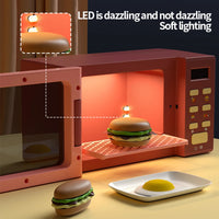 Toy Microwave Oven Playset with Light and Sound, Toy kitchen Appliances for Kids, Play kitchen accessories and Toy Food for Kids Good Vibrations