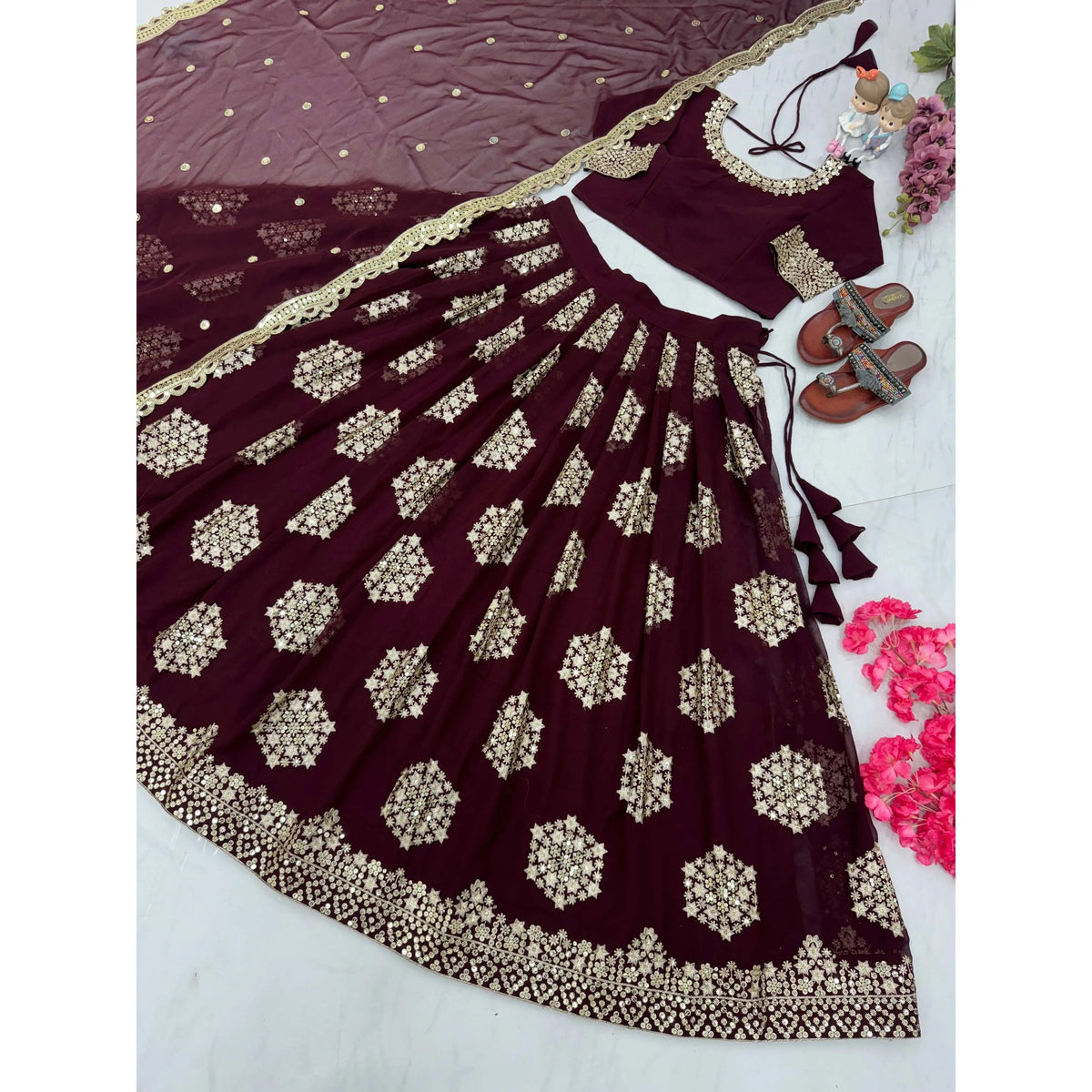 Designer Wedding Dresses Embroidered Lehenga-Choli Good Vibrations