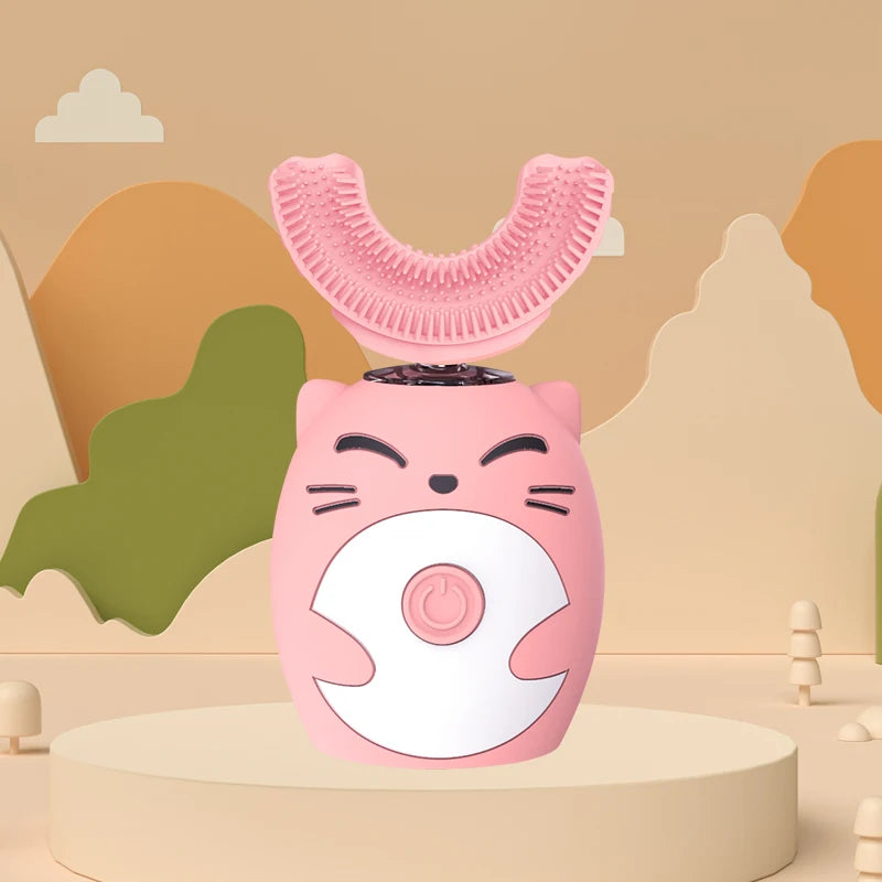 Sonic Electric Toothbrush Kids U-shaped Smart 360 Degrees Ultrasonic Tooth Brush Teeth Whitening For Children IPX7 Waterproof Good Vibrations