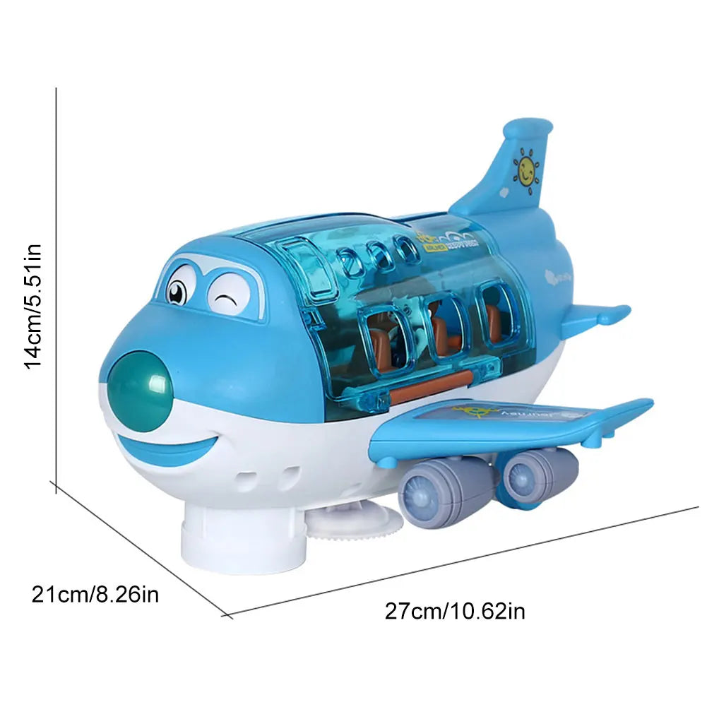 Kids Toys Electric Plane Aircraft Toys Car Airplane Model Music Simulation Boy Children Traffic Toy Christmas Gifts for Girls Good Vibrations
