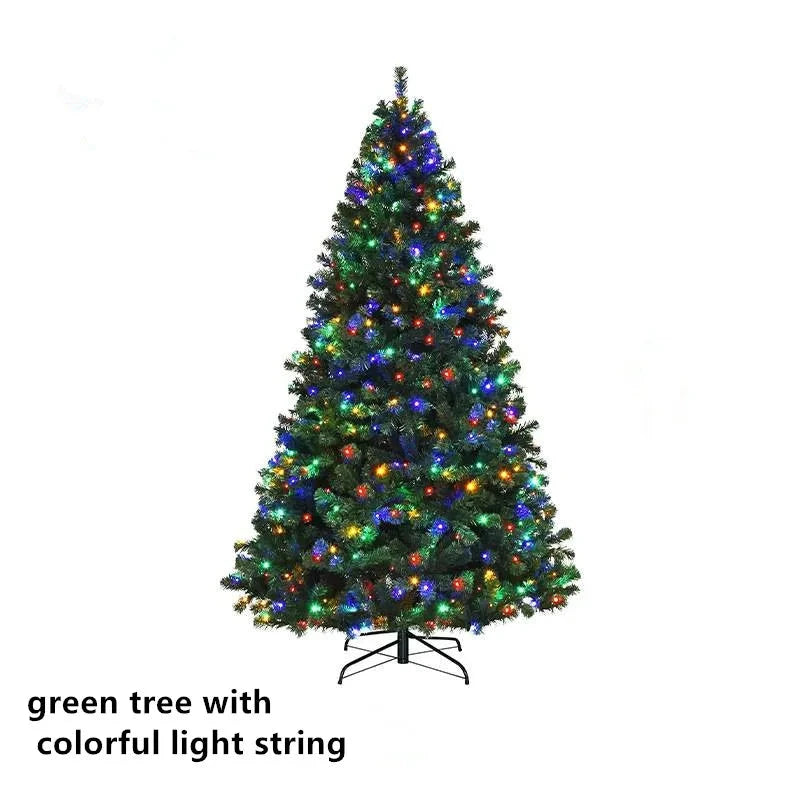 5 to 10ft Artificial Christmas Tree , Snow Flocked Full Prelighted Xmas Tree with 2084 Branch Tips, 900 Incandescent Lights Good Vibrations