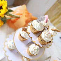 3-Layer Disposable Round Birthday Cupcake Dessert DIY Paper Craft Stand Dessert Display Rack Wedding Party Supplies Cake Tools Good Vibrations