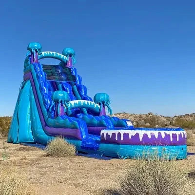 Commercial Outdoor Kids Adults Party Jumping Bouncy Castle Waterslide Toboggan Gonflable Inflatable Tropical Water Slide Good Vibrations