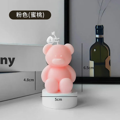 1pc Lovely Bear Aromatherapy Candles for Home Decoration Lovely Scented Candle Photography Props Festival Home Ornaments Good Vibrations