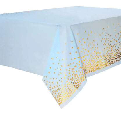 Disposable tablecloth pink blue rose gold gold small dot tablecloth birthday party decoration supplies wedding event layout Good Vibrations