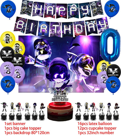 Murdered Drones Birthday Party Decoration Balloon Backdrop Cake Topper Murdered Drones Birthday Party Supplies Baby Shower Good Vibrations