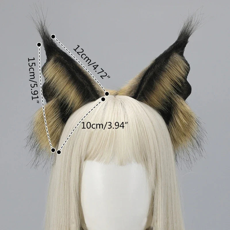 COSPLAY Girls Animal Ear FURRY Headband Handmade for Parties