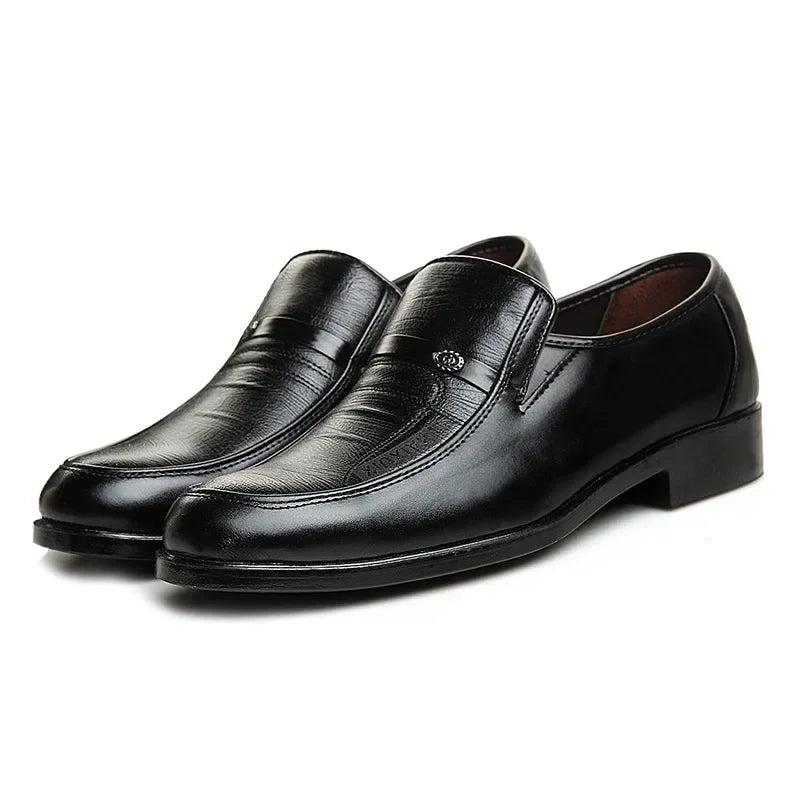 Casual Loafers for Men Round Toe Mens Formal Shoes Business Handmade Slip-On Mens Flat Shoes Mocasines Zapatos De Hombre Good Vibrations