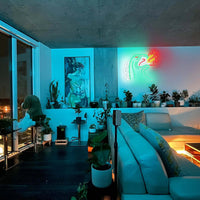 Neon Sign King Boo The Ghost Face LED Light Lamp Acrylic Sign for Game Room Decor Gaming Light Halloween Decor Christmas Gift Good Vibrations