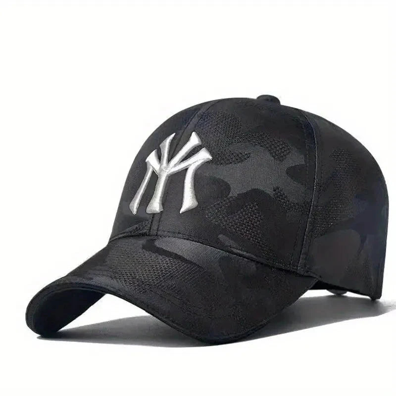 Fashion Letter Embroidery Camouflage Baseball Hats Spring and Autumn Outdoor Adjustable Casual Hats Sunscreen Hat Good Vibrations