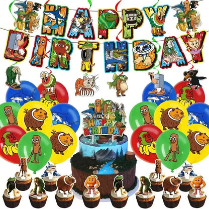 Italian Brainrot Birthday Party Decoration Tung Tung Sahur Tralalelo Tralala Tableware Balloon Cup Plate for Party Favor Supplie Good Vibrations