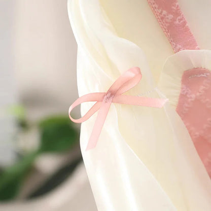 Baby Girls Dress Sweet Pink Bow Dress For Girls Long Puff Sleeve Flower Princess Dresses Spring Autumn Children's Clothing Good Vibrations