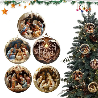 Christmas Tree Pendant Jesus Christ Hanging Ornaments Christmas Tree Ornament Christian Gifts Exquisite Xmas Ornaments Good Vibrations