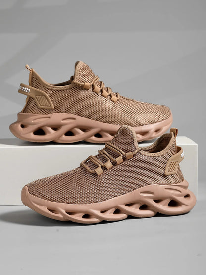 Men Sports Running Black Jogging Shoes Casual Sneakers Brown Outdoor Breathable Mesh Women Light Shock-absorption Black Tennis Good Vibrations