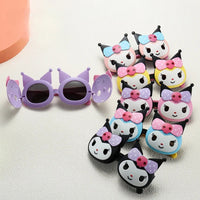 Kawaii Sanrio Kuromi Children's Sunglasses Little Girl Cartoon Flip Sunglasses My Melody Sun Protection Sunglasses Glasses Good Vibrations