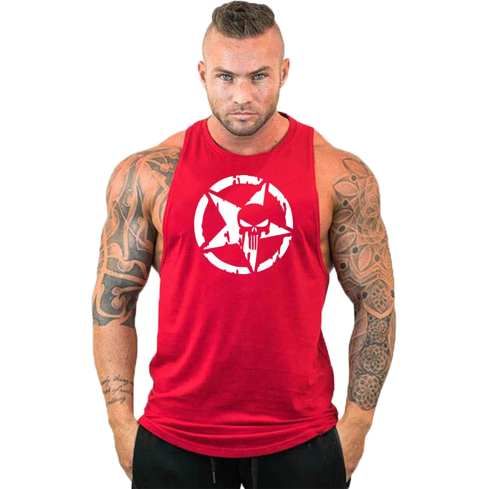 New fashion pure cotton sleeveless shirt vest men's fitness shirt men's undershirt bodybuilding exercise fitness vest fitness me Good Vibrations