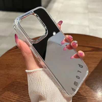 Luxury Acrylic Makeup Mirror Phone Case For iPhone 16 15 14 13 12 11 Pro Max XS X XR Plating Shockproof Back Cases Cover