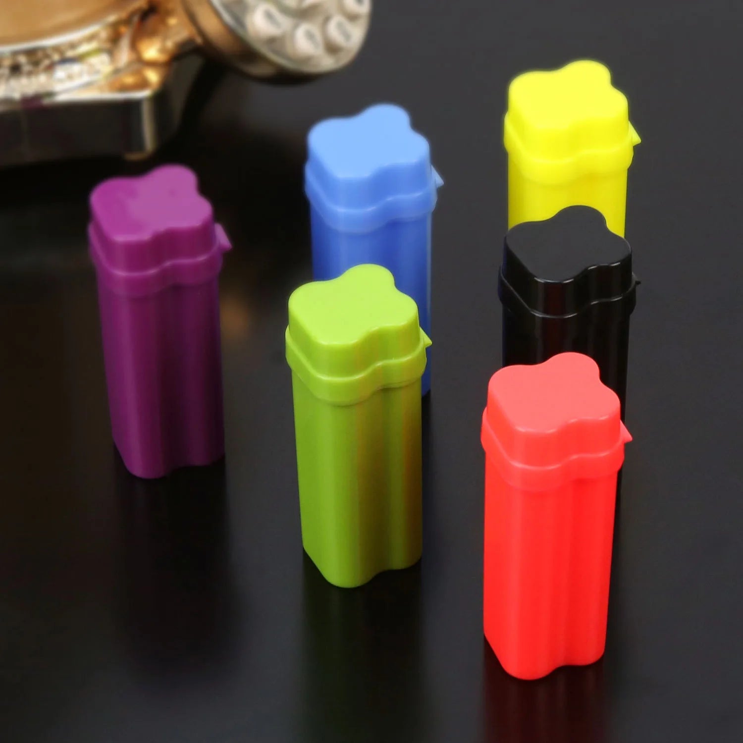 Flip-top Cigarette Case Kit with Three Holes for Easy Storage and Carrying Around Smoking Accessories Good Vibrations